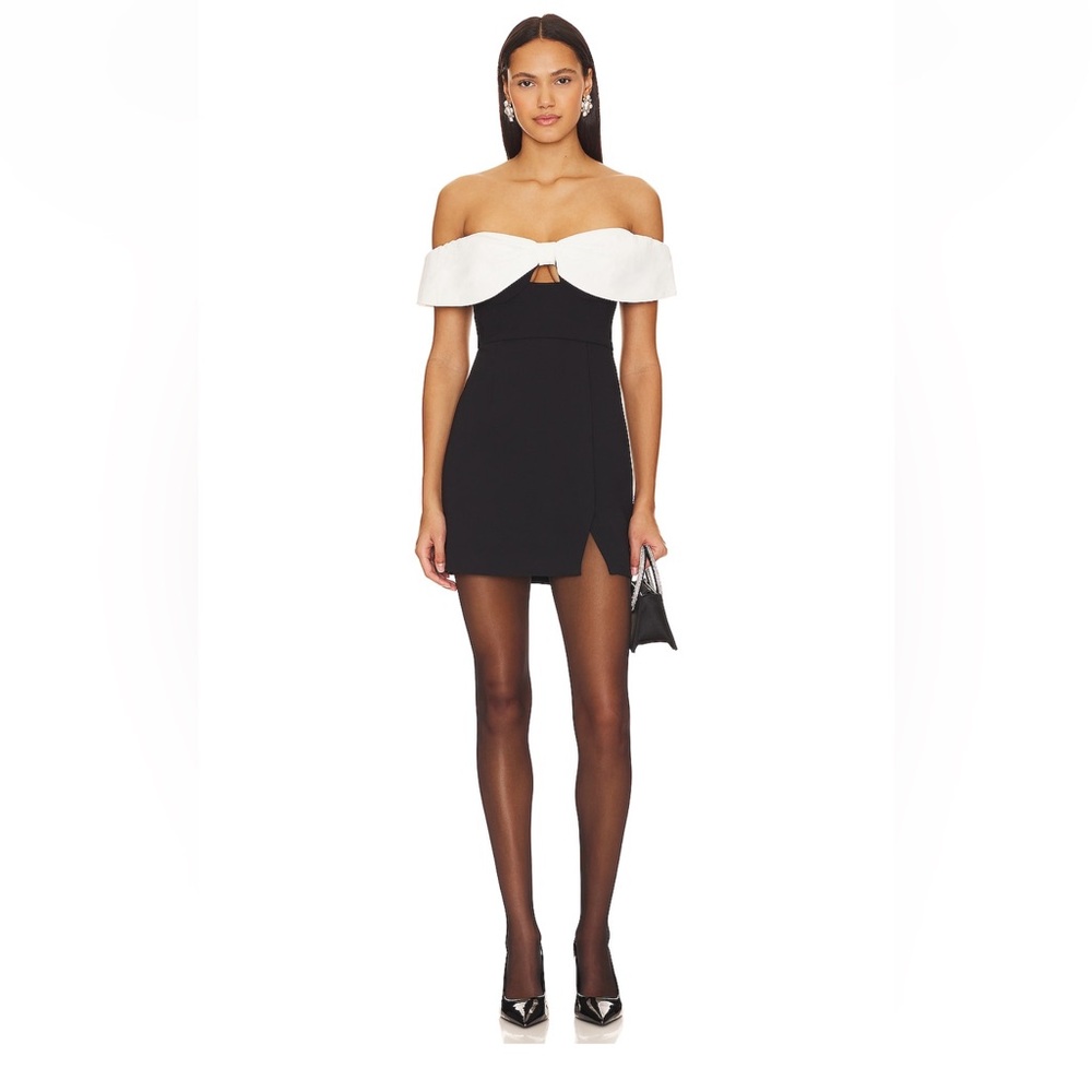 Self Portrait Mini Dress in Black